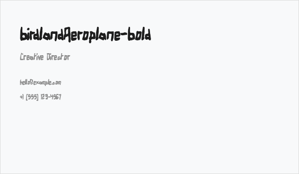 BirdlandAeroplane-Bold Business Card