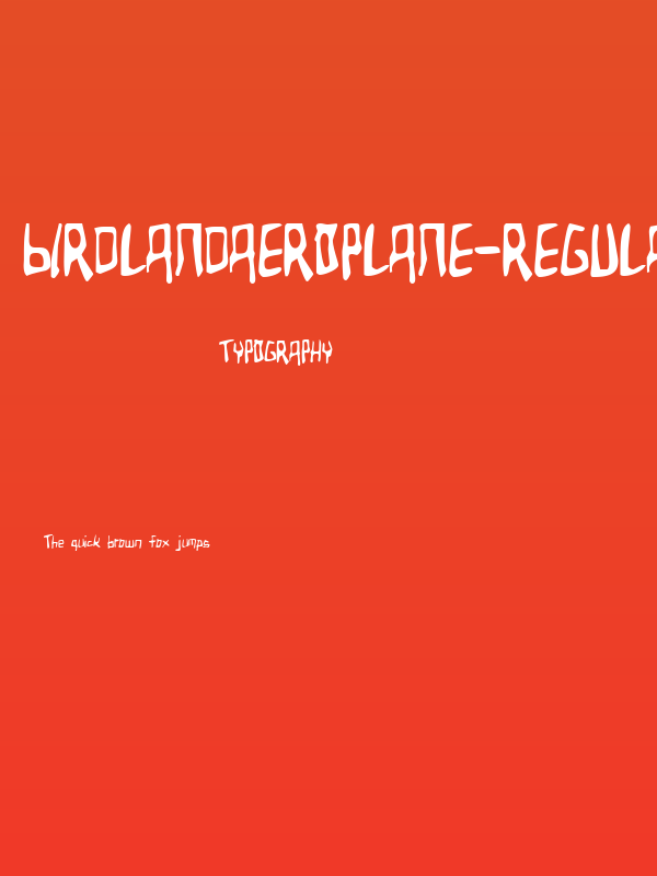 BirdlandAeroplane-Regular Poster