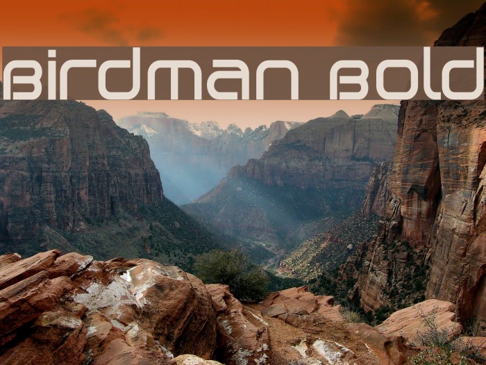Birdman Bold Font examples