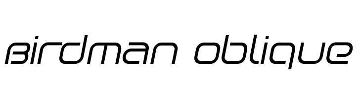 Birdman Oblique  Frei Schriftart Herunterladen