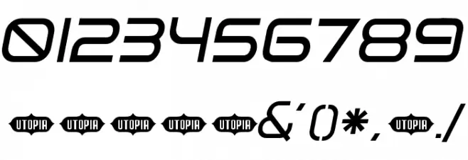 Birdman Oblique Font OTHER CHARS