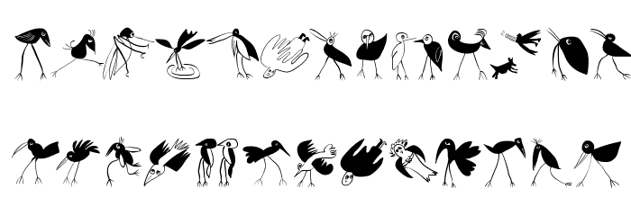 Birds-Relaunch Font LOWERCASE
