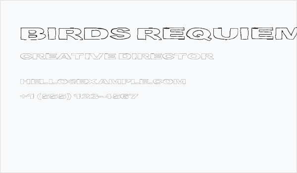 Birds Requiem Business Card