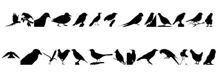 Birds TFB Font LOWERCASE