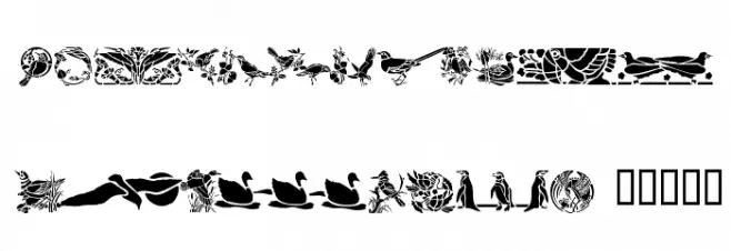 Birds Two Polices MAJUSCULES