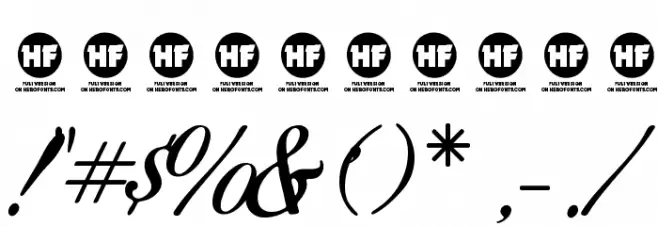 Birds of Paradise - Personal use Only Font OTHER CHARS