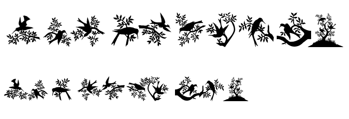 BirdsCuts Font OTHER CHARS