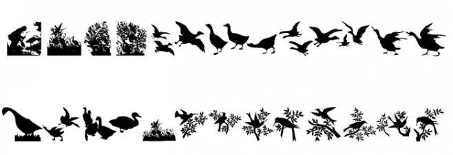 BirdsCuts Caratteri MINUSCOLO