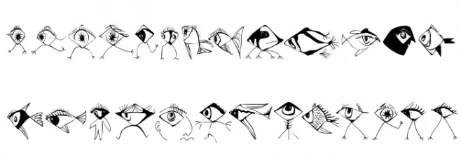 BirdsNFishes Font UPPERCASE