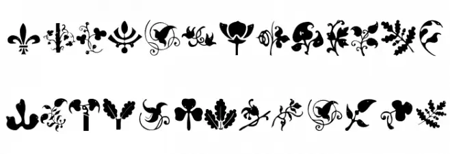 BirdsNPlants خط أحرف كبيرة