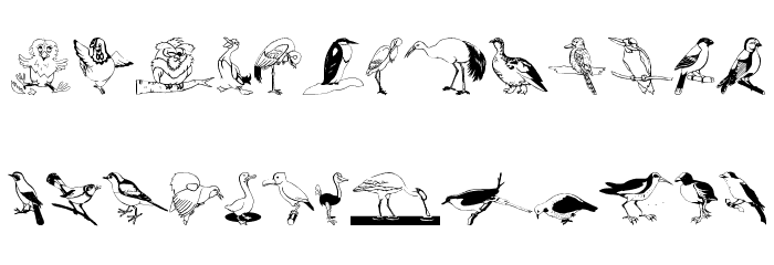 BirdsOSeven Font LOWERCASE