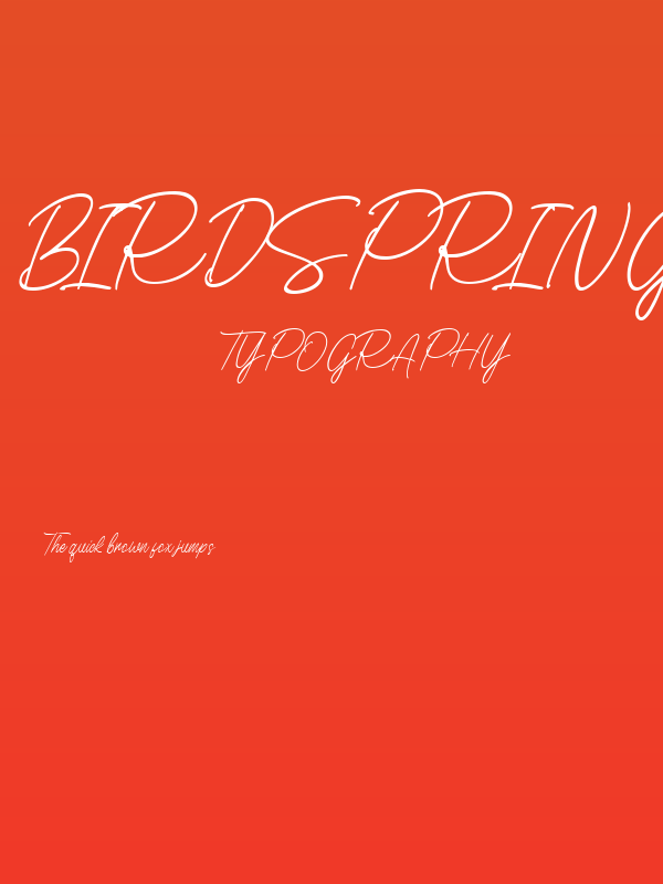Birdspring Signature DEMO Poster