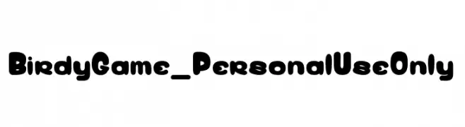 Birdy Game_PersonalUseOnly  font caratteri gratis