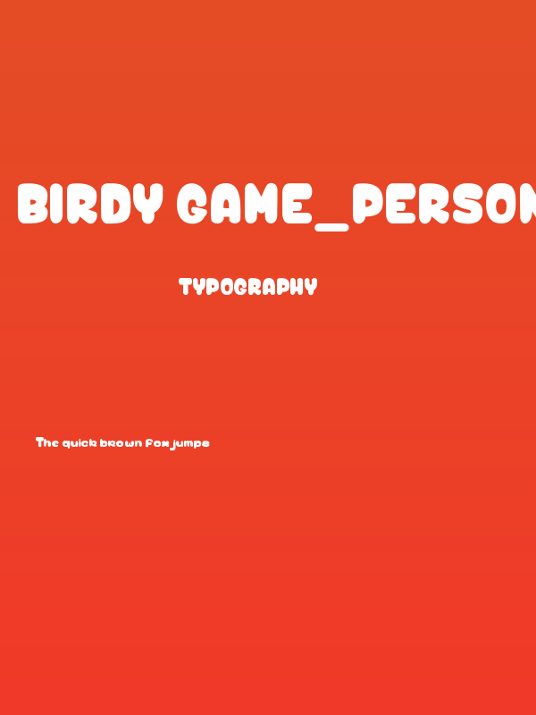 Birdy Game_PersonalUseOnly Poster