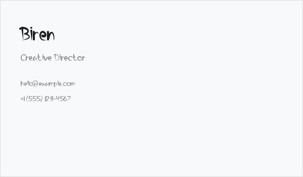 Biren Business Card