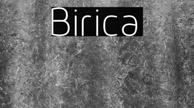 Birica Font examples