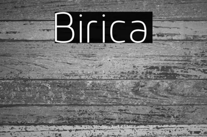Birica Font examples