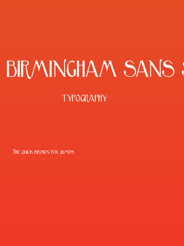 Birmingham Sans Serif Poster
