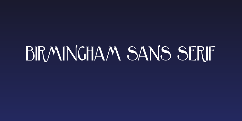 Birmingham Sans Serif Social Header