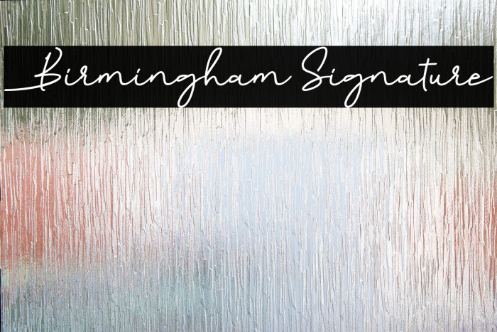 Birmingham Signature Font examples
