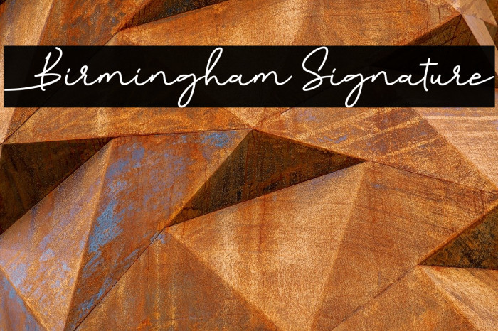 Birmingham Signature Font examples