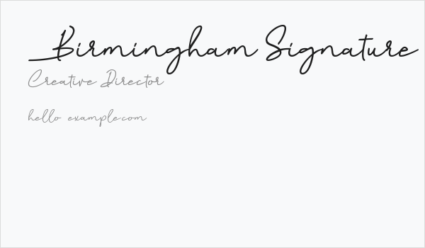Birmingham Signature Business Card
