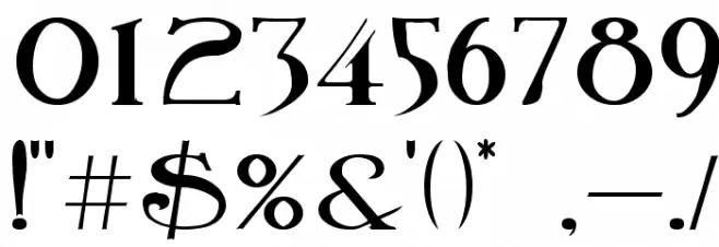 BirminghamBold Font OTHER CHARS