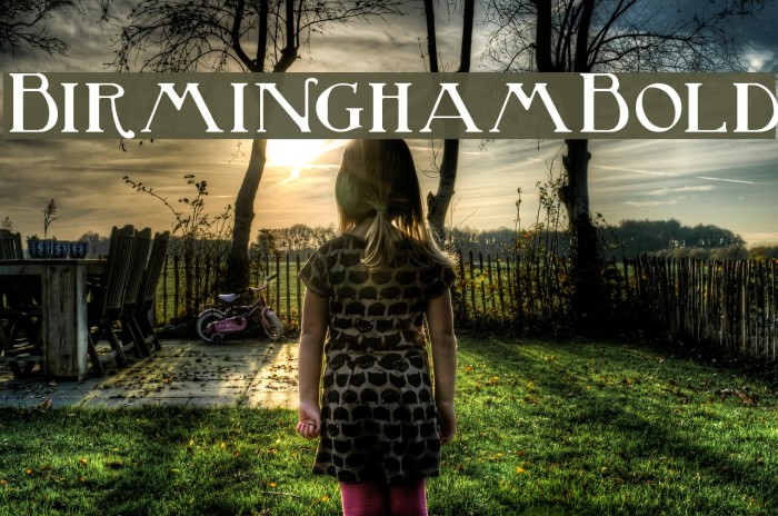BirminghamBold Font examples
