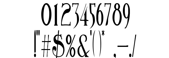 BirminghamElongated Font OTHER CHARS