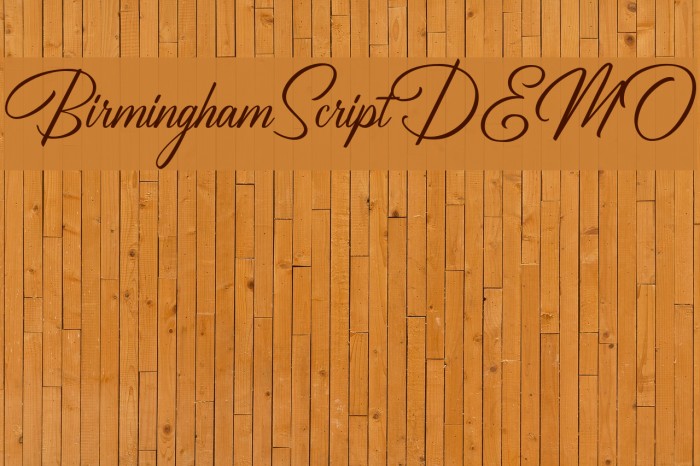 BirminghamScriptDEMO Font examples