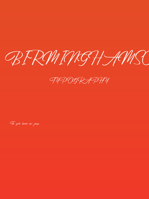 BirminghamScriptDEMO Poster