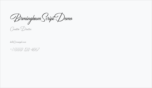 BirminghamScriptDemo Business Card