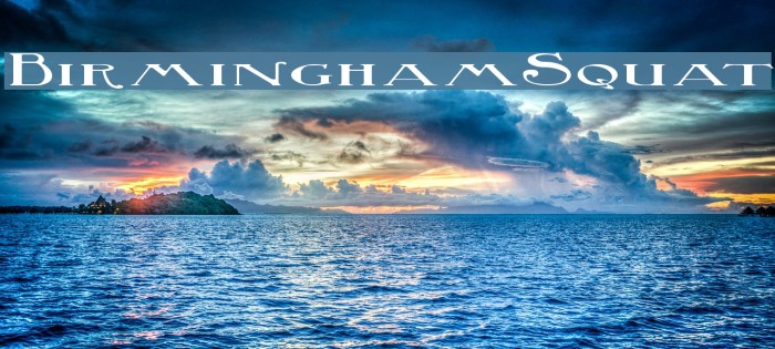 BirminghamSquat Font examples