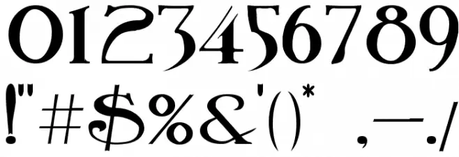 BirminghamTitlingBold Font OTHER CHARS