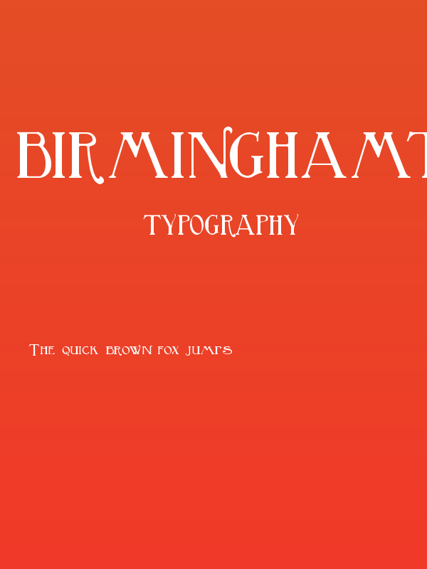 BirminghamTitlingBold Poster