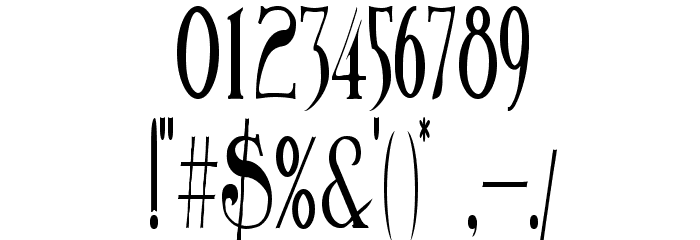BirminghamTitlingElongated Font OTHER CHARS