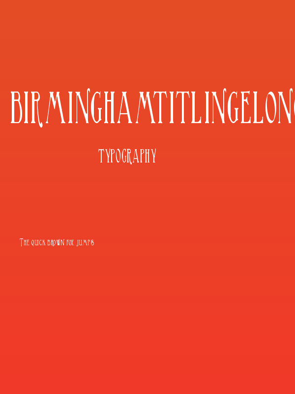 BirminghamTitlingElongated Poster