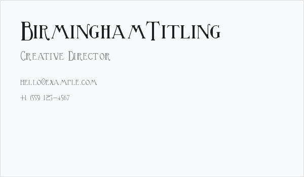 BirminghamTitling Business Card