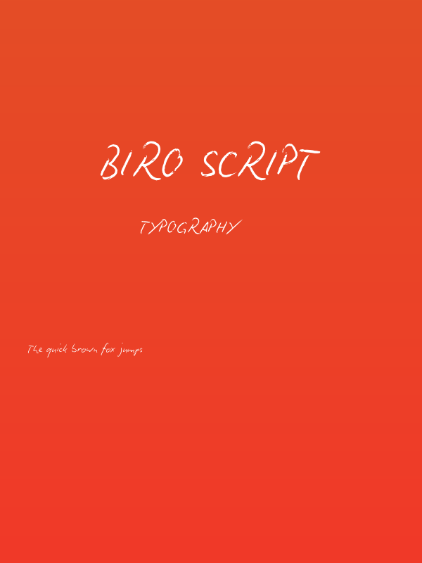 Biro Script Poster