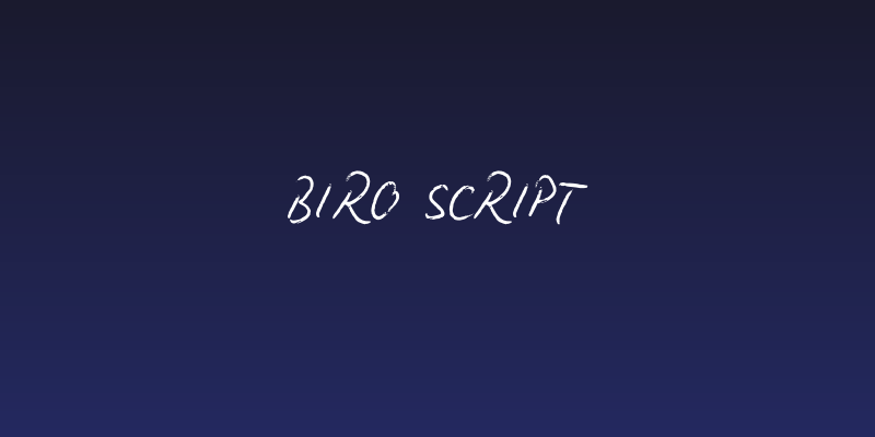 Biro Script Social Header