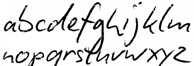 Biro Script फ़ॉन्ट लोअरकेस