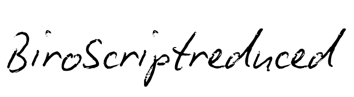 BiroScriptreduced Font