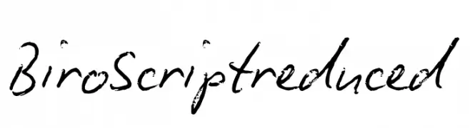 BiroScriptreduced  免费字体下载