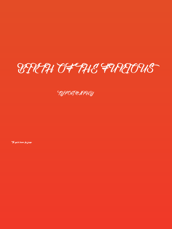 Birth of the Furious Poster