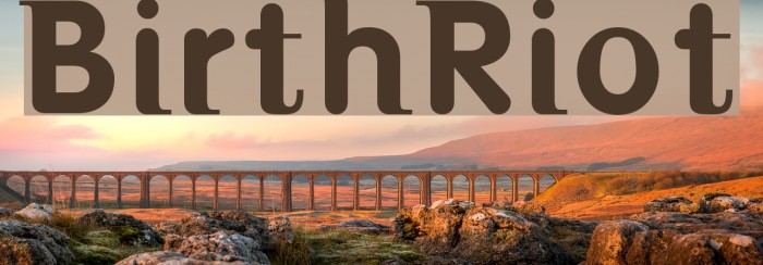 BirthRiot Font examples