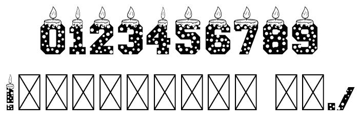 Birthday Candles Шрифта ДРУГИЕ символов