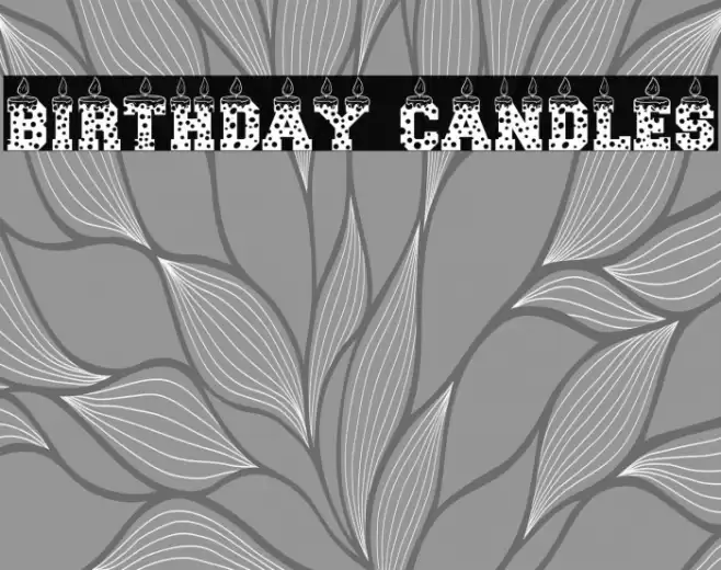 Birthday Candles Caratteri examples