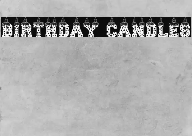 Birthday Candles Caratteri examples