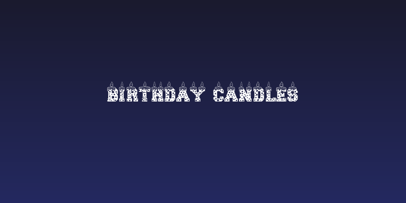 Birthday Candles Social Header