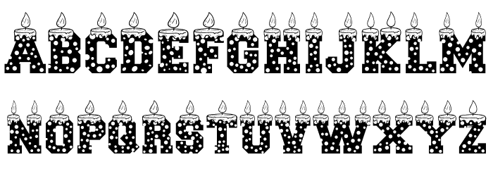Birthday Candles Шрифта строчной
